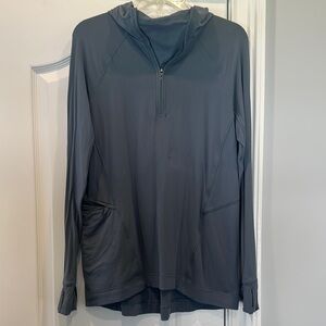 Gray Hooded Lululemon Pullover with Pockets
